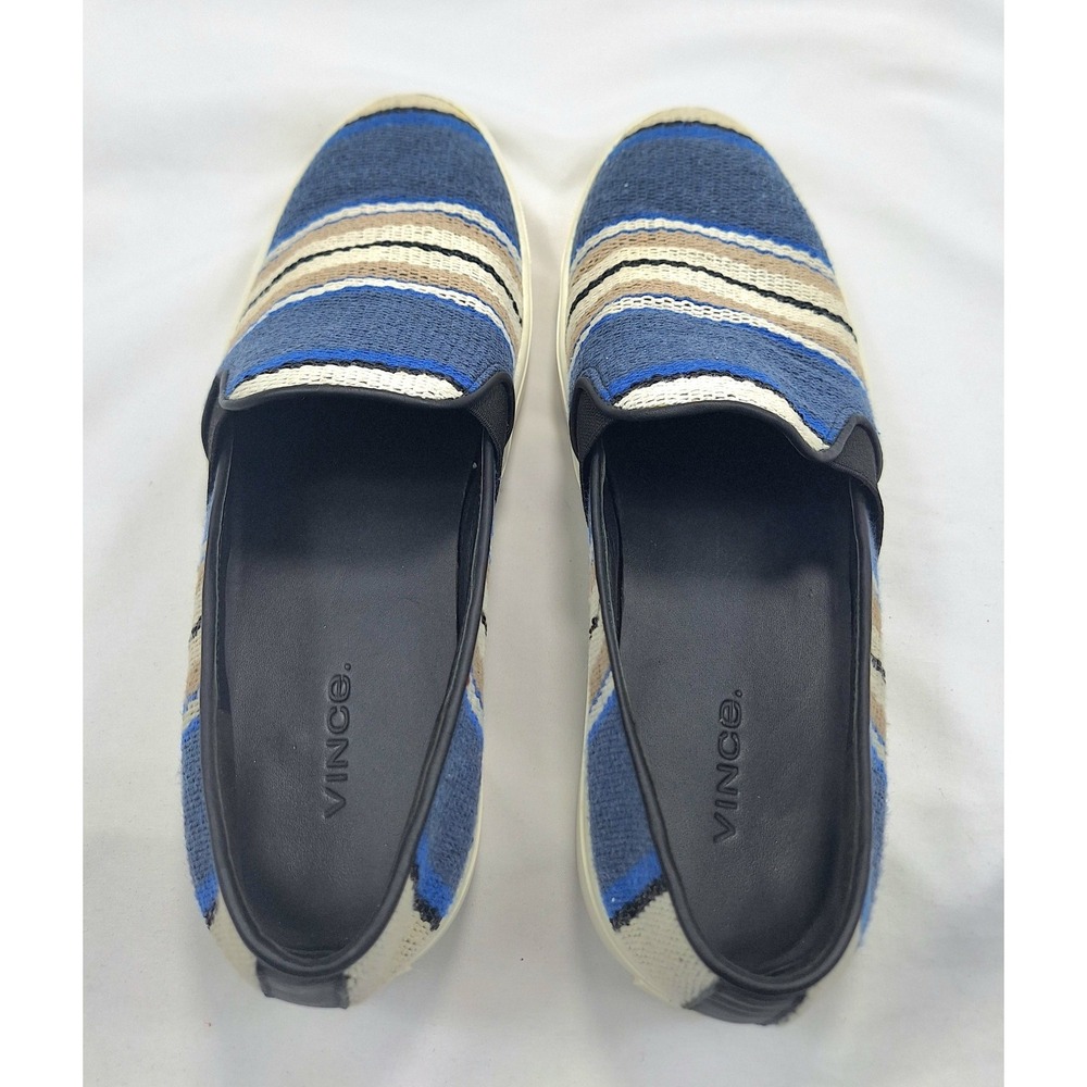 Vince Blair 5 Multicolor Woven Slip On Sneaker Size 8.5 US 38.5 EU Blue Woven - Picture 5 of 7